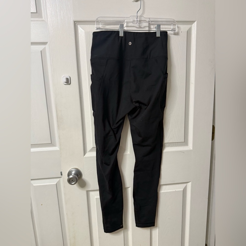 90 Degree By Reflex Black Fleece Lined Leggings